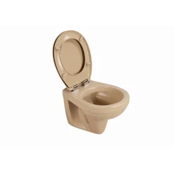 Wand-WC spülrandlos beige, ohne WC-Sitz