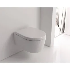 Wand-WC spülrandlos 'iCon' inklusive WC-Sitz weiß kurz
