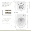 Wand-WC spülrandlos 'Jeno' spülrandlos weiß