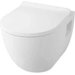 Wand-WC spülrandlos 'Lissabon' inklusive WC-Sitz weiß