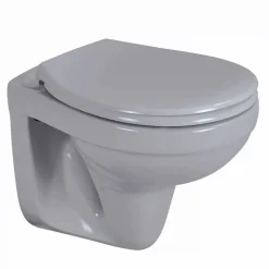 Wand-WC spülrandlos 'Manhattan' grau, ohne WC-Sitz