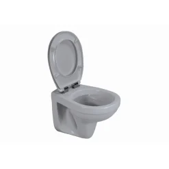 Wand-WC spülrandlos 'Manhattan' grau, ohne WC-Sitz