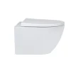 Wand-WC spülrandlos 'Nakia Twister Flush' inklusive WC-Sitz weiß