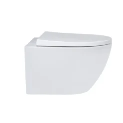 Wand-WC spülrandlos 'Nakia Twister Flush' inklusive WC-Sitz weiß