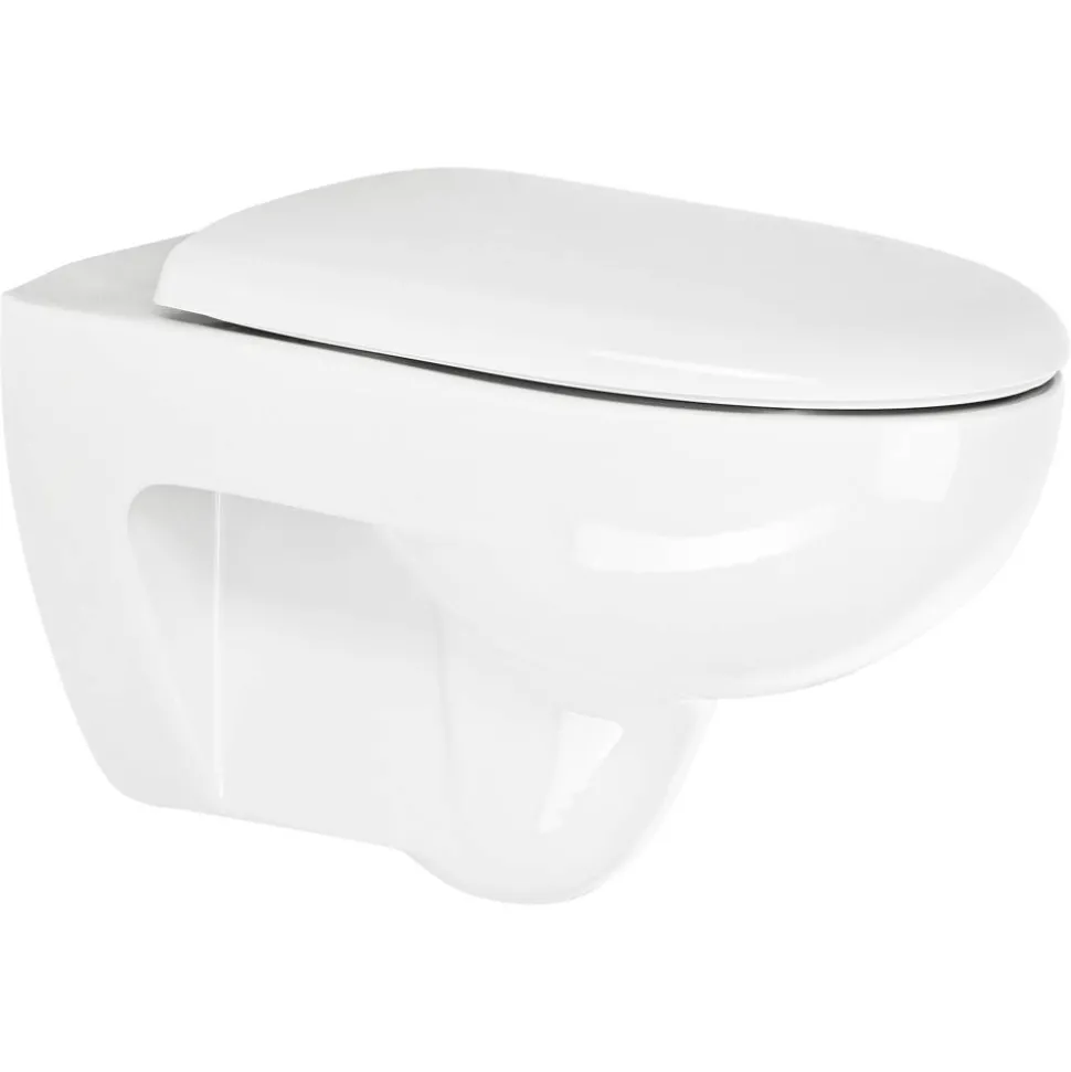 Wand-WC spülrandlos 'Renova' inklusive WC-Sitz weiß