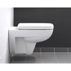 Wand-WC spülrandlos 'Renova Plan' inklusive WC-Sitz weiß