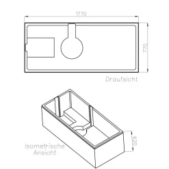 Wannenträger zu Badewanne 'Porta' 180 cm