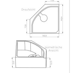 Wannenträger zu Eckwanne 'Lima' 140 cm
