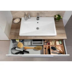 Waschbecken eckig 'Stanford SF70' weiß 70 x 16,5 x 45 cm