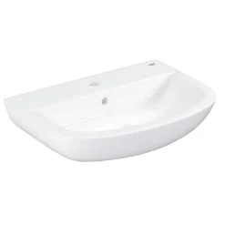 Waschbecken halbrund 'Bau Keramik' weiß 55 x 15 x 18,6 cm