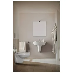 Waschbecken halbrund 'Eurovit' weiß 60 x 18,9 x 47 cm
