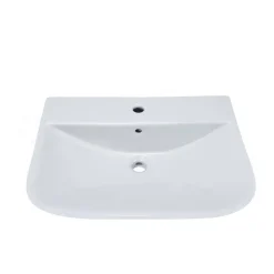 Waschbecken halbrund 'Rivo' weiß 60 x 17 x 45 cm