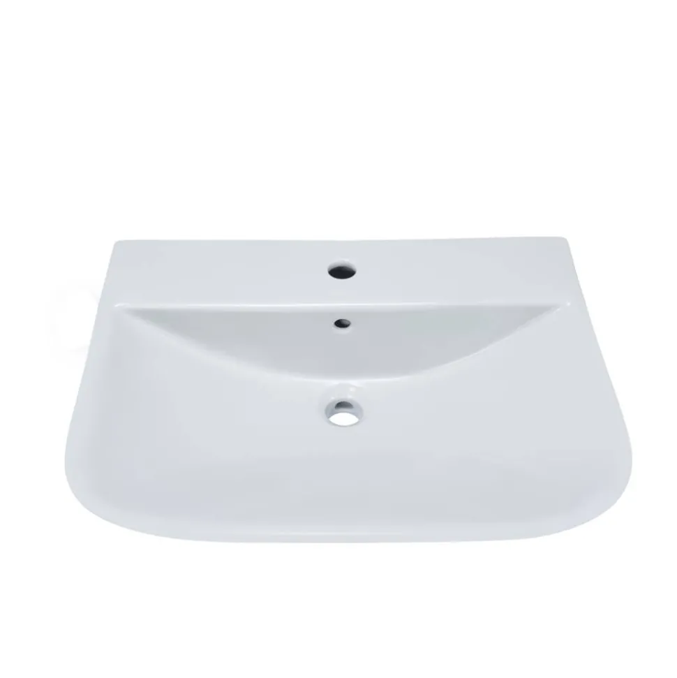 Waschbecken halbrund 'Rivo' weiß 60 x 17 x 45 cm