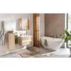 Waschbecken mit Unterschrank 'Compact Line' eichefarben 71 x 51,5 x 46,5 cm