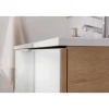 Waschbecken mit Unterschrank 'B.Brillant' braun, weiß glänzend 80 x 56 x 50 cm