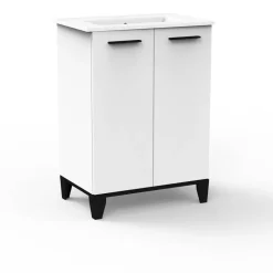 Waschbecken mit Unterschrank 'TE-A' mit Unterschrank weiß 61 x 86,4 x 40 cm