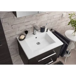 Waschbecken mit Unterschrank 'B.Perfekt' anthrazit 62 x 51 x 48 cm