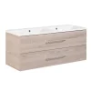 Waschbecken mit Unterschrank 'B.Clever' braun 120 x 50,8 x 46 cm