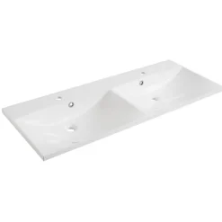 Waschbecken mit Unterschrank 'B.Clever' weiß glänzend 120 x 50,8 x 46 cm