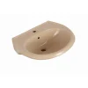 Waschbecken oval beige 60 x 21 x 51,5 cm