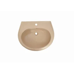Waschbecken oval beige 60 x 21 x 51,5 cm