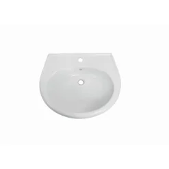 Waschbecken oval weiß 60 x 21 x 50 cm