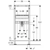 Waschbecken-Element 'Duofix' 112 cm Standarmatur