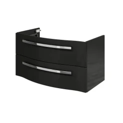 Waschbeckenunterschrank 'Juno' grau glänzend 90 x 48,2 x 48,1 cm