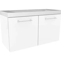 Waschbeckenunterschrank 'Lima' weiß foliert 80 x 42 x 35 cm