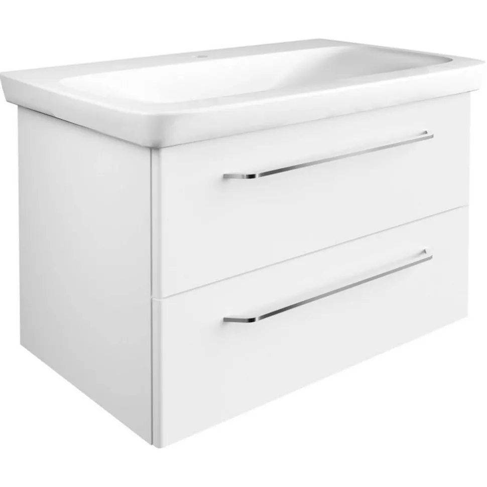 Waschbeckenunterschrank 'Milano' weiß 80 x 49,5 x 48 cm