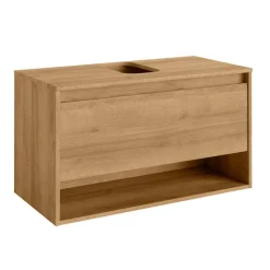 Waschbeckenunterschrank 'Natura' braun matt 93,4 x 52,3 x 45,5 cm