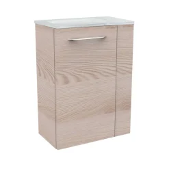 Waschbeckenunterschrank 'SBC' braun matt 44 x 60 x 24,3 cm links