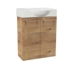 Waschbeckenunterschrank 'SBC' braun matt 52 x 60 x 24,3 cm