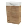 Waschbeckenunterschrank 'SBC' braun matt 44 x 60 x 24,3 cm rechts