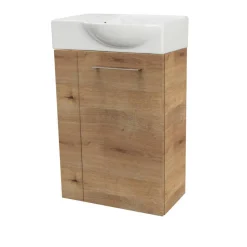 Waschbeckenunterschrank 'SBC' braun matt 44 x 60 x 24,3 cm rechts