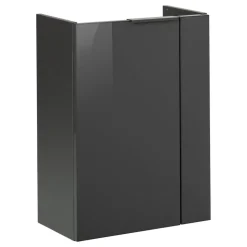 Waschbeckenunterschrank 'SBC' anthrazit glänzend 44 x 60 x 24,3 cm links