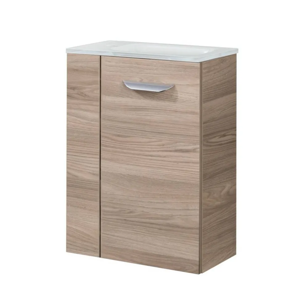 Waschbeckenunterschrank 'SBC' braun matt 44 x 60 x 24,3 cm rechts