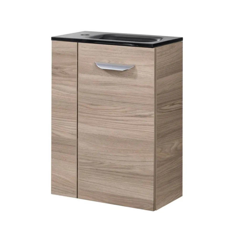 Waschbeckenunterschrank 'SBC' braun matt 44 x 60 x 24,3 cm rechts