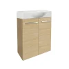 Waschbeckenunterschrank 'SBC' braun matt 52 x 60 x 24,3 cm