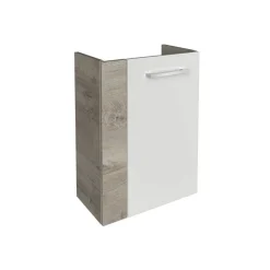 Waschbeckenunterschrank 'SBC' braun, weiß glänzend 44 x 60 x 24,3 cm rechts