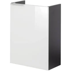 Waschbeckenunterschrank 'SBC' weiß, anthrazit glänzend 44 x 60 x 24,3 cm rechts