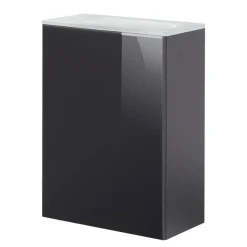 Waschbeckenunterschrank 'SBC' anthrazit glänzend 44 x 60 x 24,4 cm links
