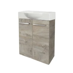 Waschbeckenunterschrank 'SBC' braun matt 52 x 60 x 24,3 cm