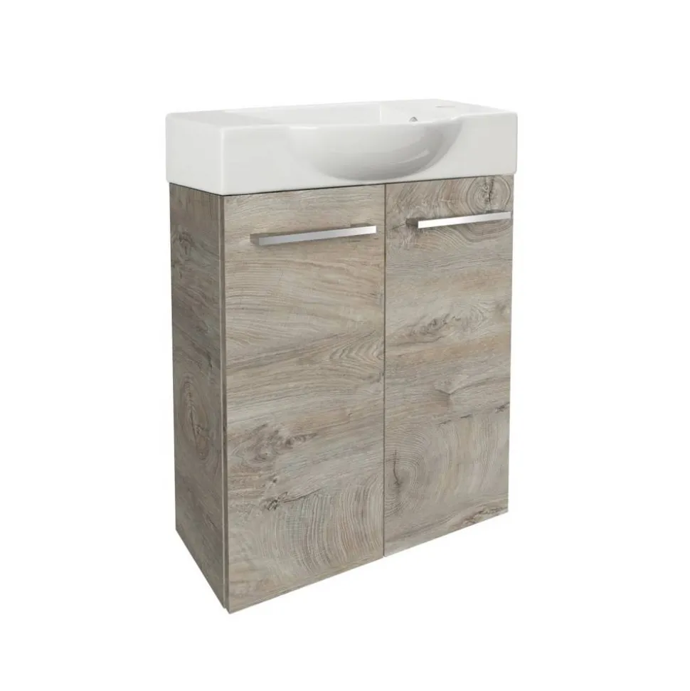 Waschbeckenunterschrank 'SBC' braun matt 52 x 60 x 24,3 cm