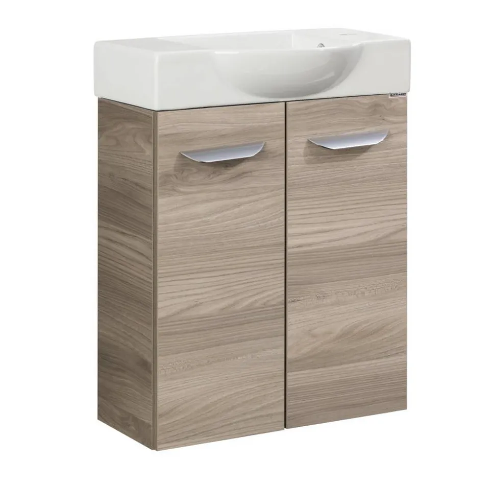 Waschbeckenunterschrank 'SBC' braun matt 52 x 60 x 24,3 cm