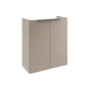 Waschbeckenunterschrank 'SBC' braun, weiß glänzend 52 x 60 x 24,3 cm