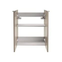 Waschbeckenunterschrank 'SBC' braun, weiß glänzend 52 x 60 x 24,3 cm