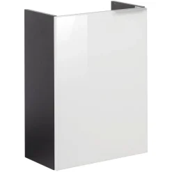 Waschbeckenunterschrank 'SBC' weiß, anthrazit glänzend 44 x 60 x 24,4 cm links