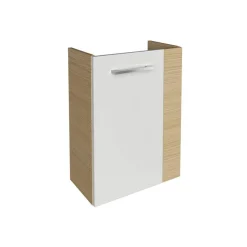 Waschbeckenunterschrank 'SBC' braun, weiß glänzend 44 x 60 x 24,3 cm links