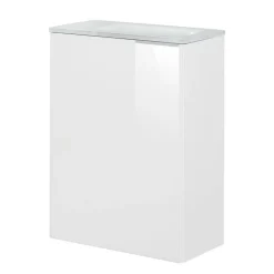 Waschbeckenunterschrank 'SBC' weiß glänzend 44 x 60 x 24,3 cm links